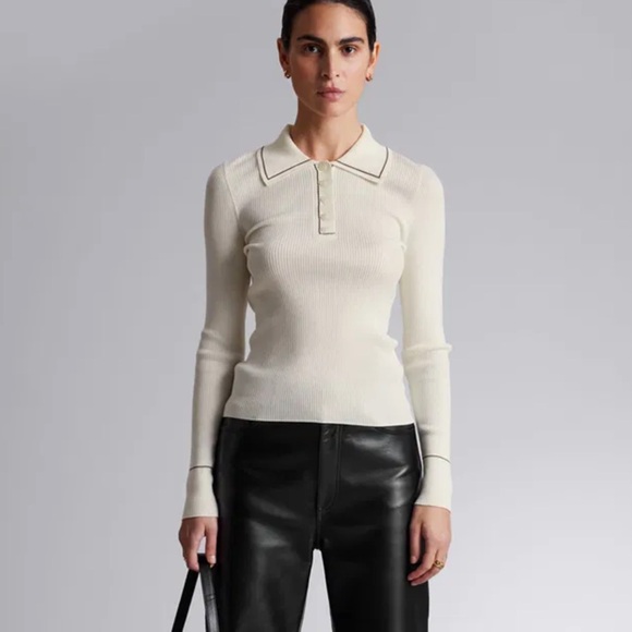 & Other Stories Cream Button Down Shirt - Picture 2 of 8